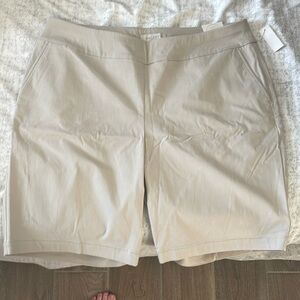 NWT Talbots 16W khaki bi stretch shorts